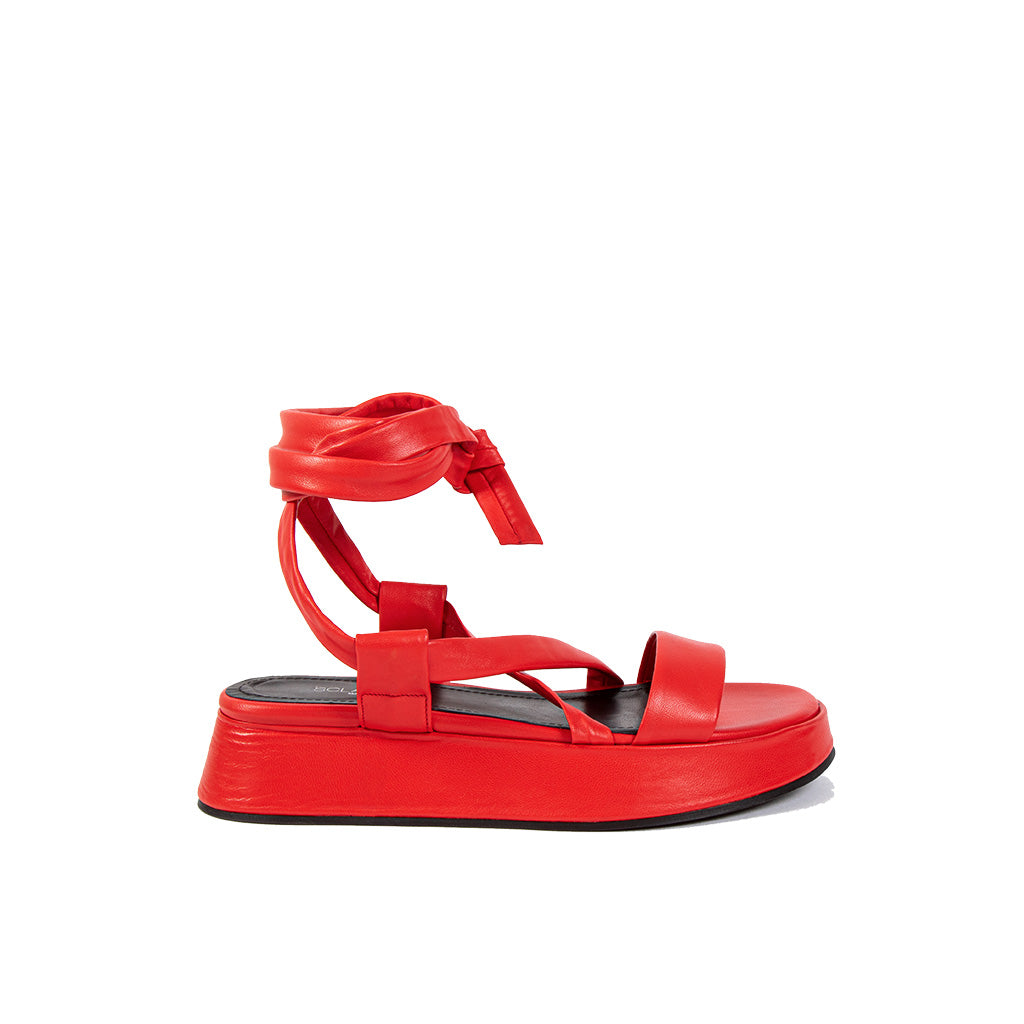 SCLARANDIS - MARA Platform Sandal | Red, buy at DOORS NYC