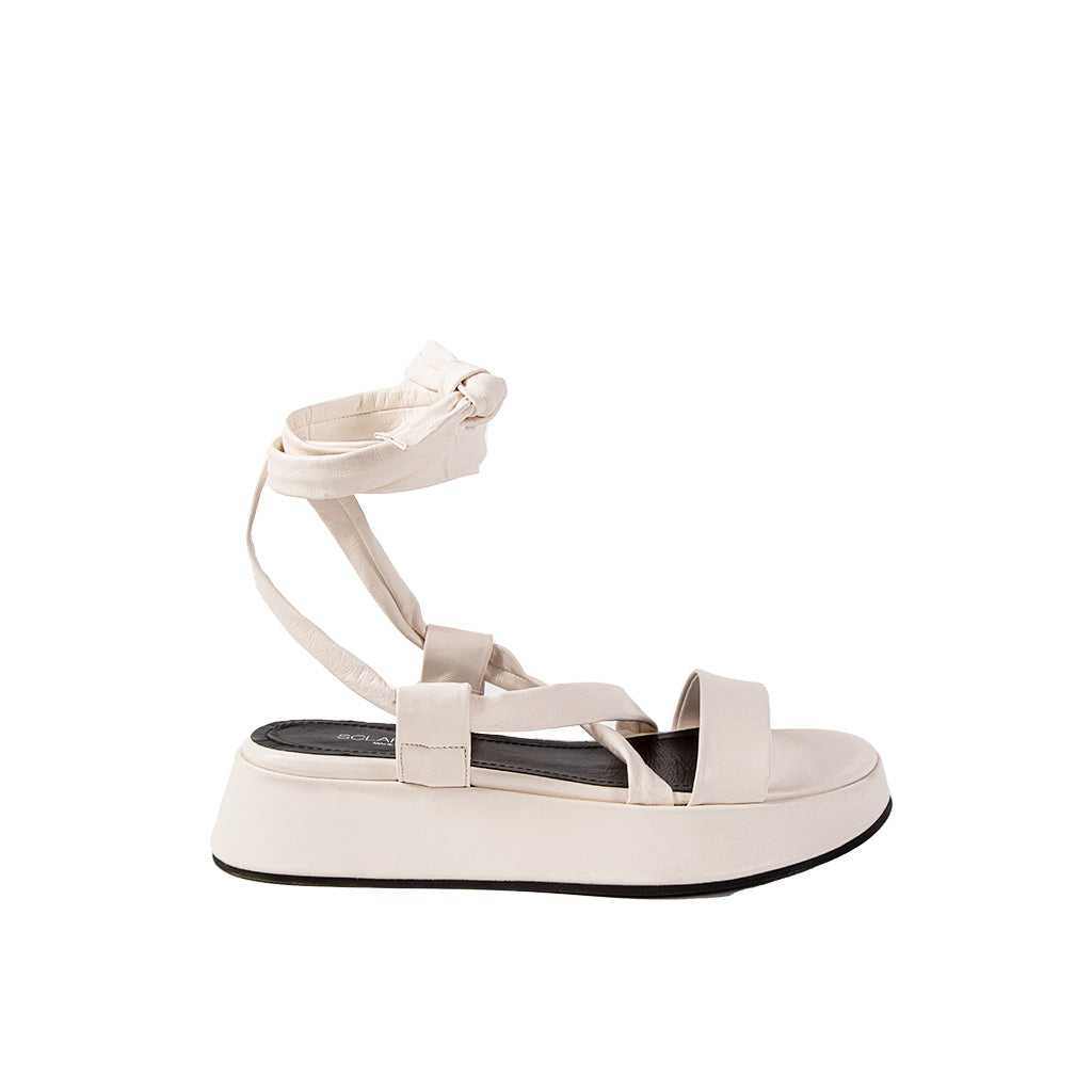 SCLARANDIS - MARA Platform Sandal | White, buy at DOORS NYC