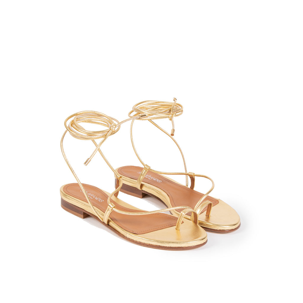 SCLARANDIS - Gladiator Gold Metallic Nappa Sandal, buy at DOORS NYC