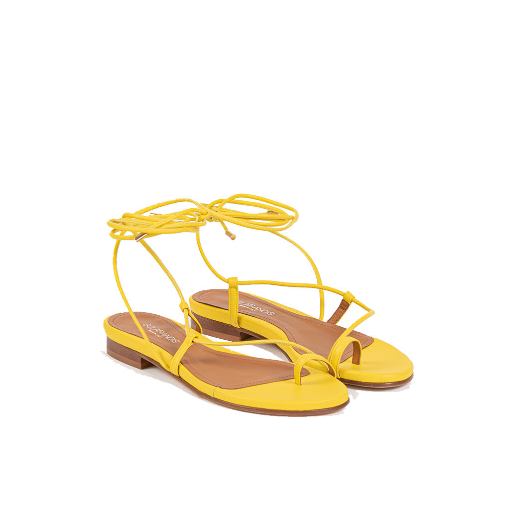 SCLARANDIS - Gladiator Yellow Nappa Sandal, buy at DOORS NYC