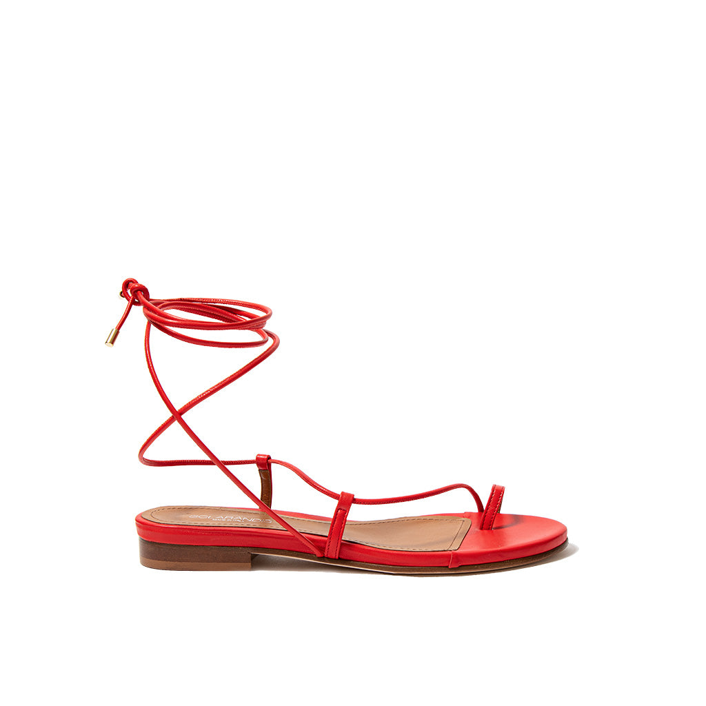 SCLARANDIS - Gladiator Red Nappa Sandal, buy at DOORS NYC