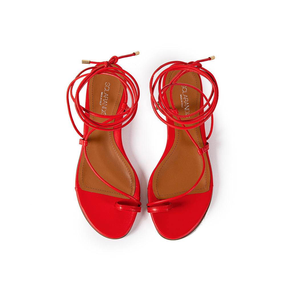 SCLARANDIS - Gladiator Red Nappa Sandal, buy at DOORS NYC