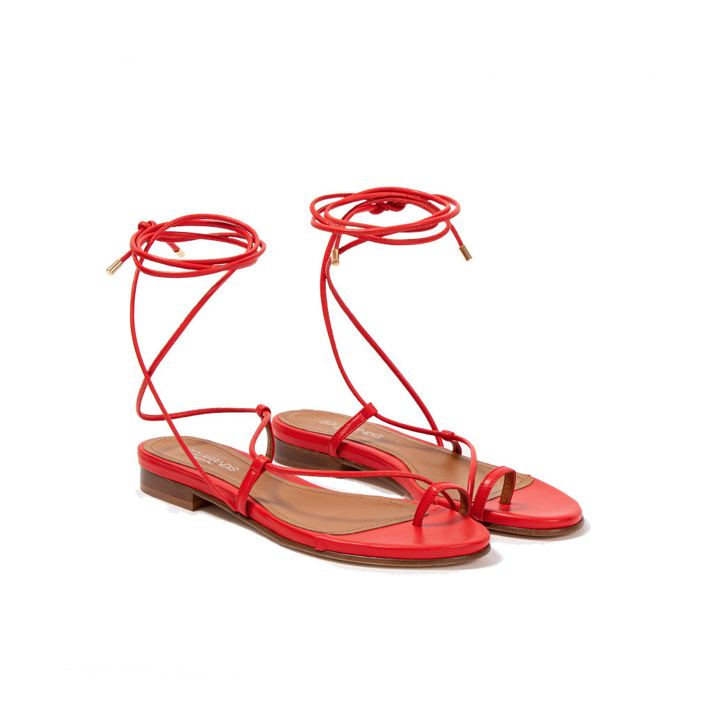 SCLARANDIS - Gladiator Red Nappa Sandal, buy at DOORS NYC