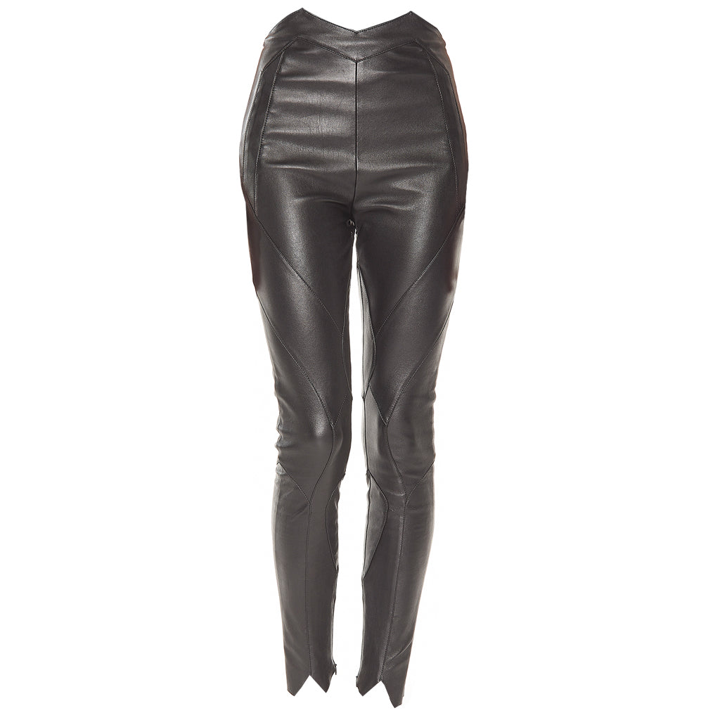 CORINNA HOUIDI - Leather Leggings | Black, buy at DOORS NYC