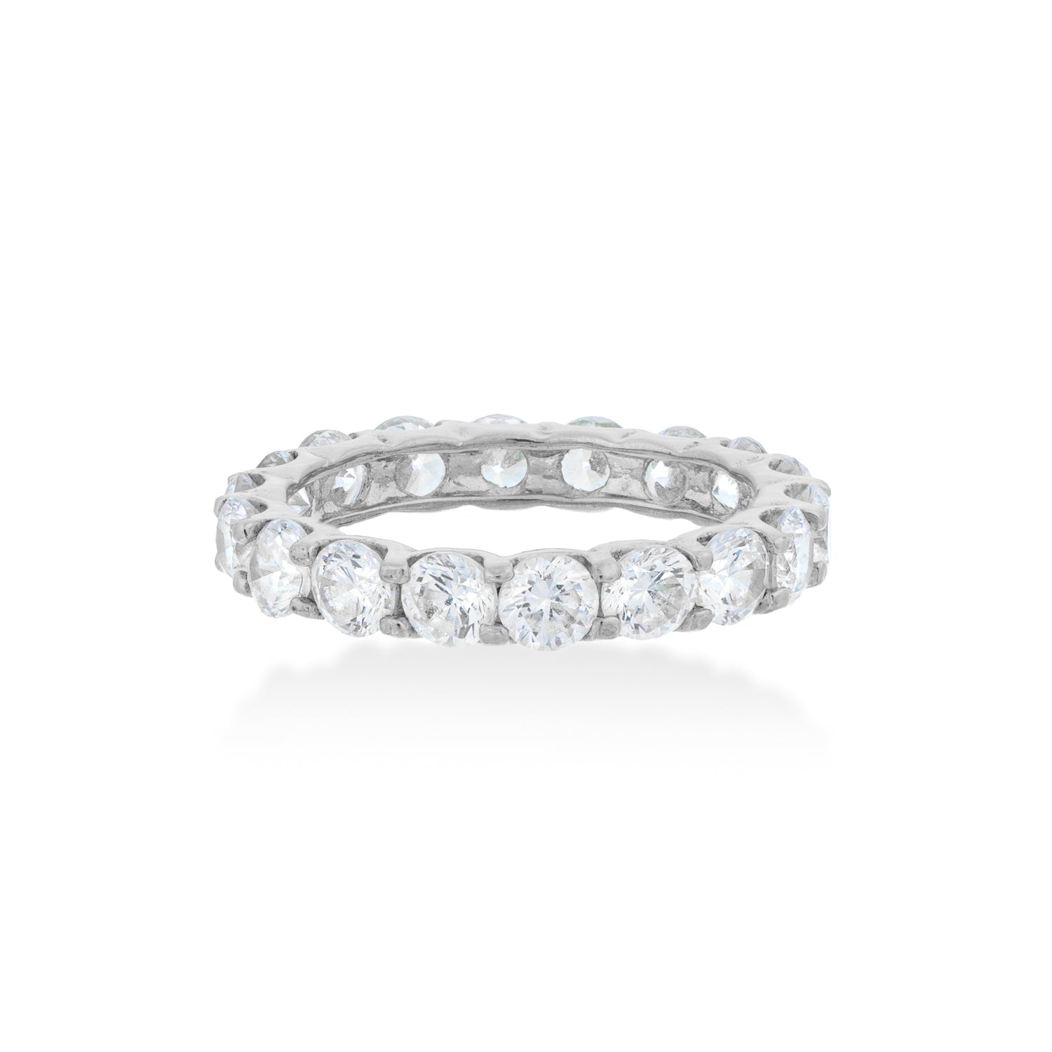 Silver Shabella Band with Large Zirconia