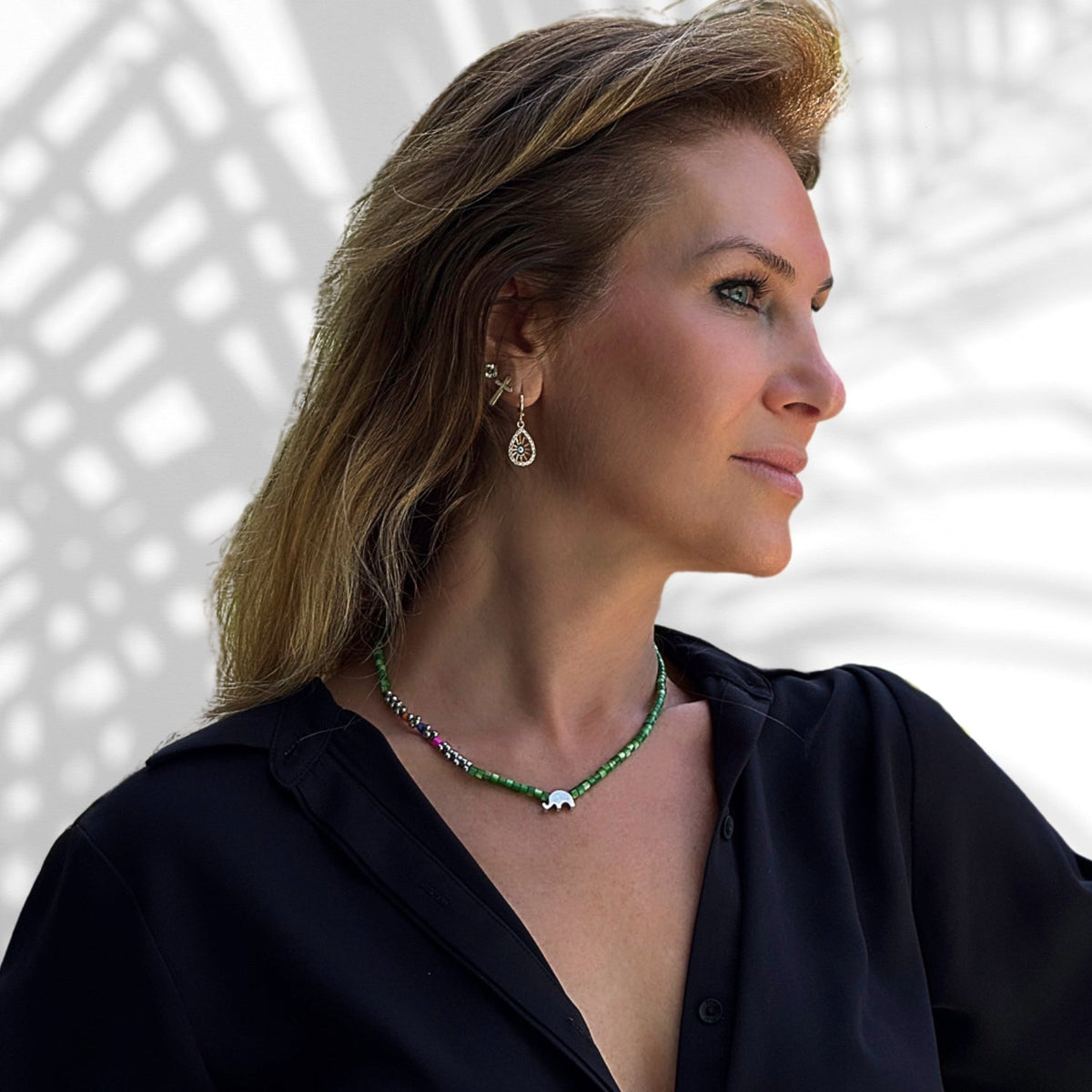 Handcrafted 16&#39;&#39; Necklace with 925 Sterling Silver Elephant