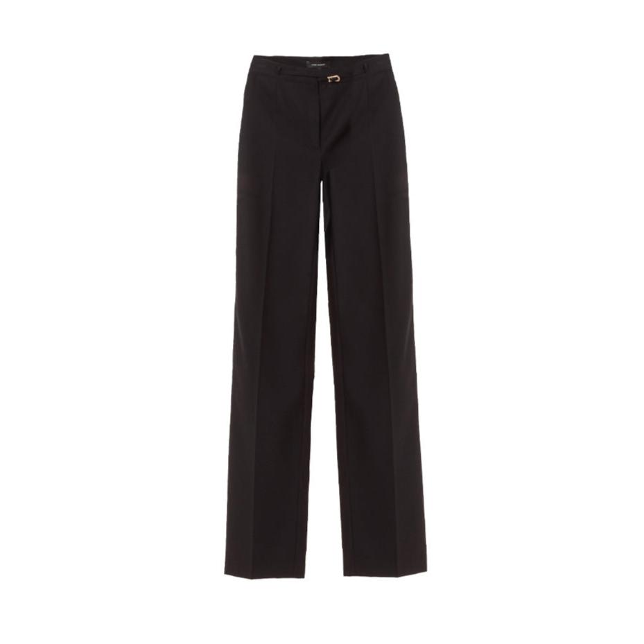 KRIS MARAN - Straight Wool Pants With A Buckle buy at DOORS NYC