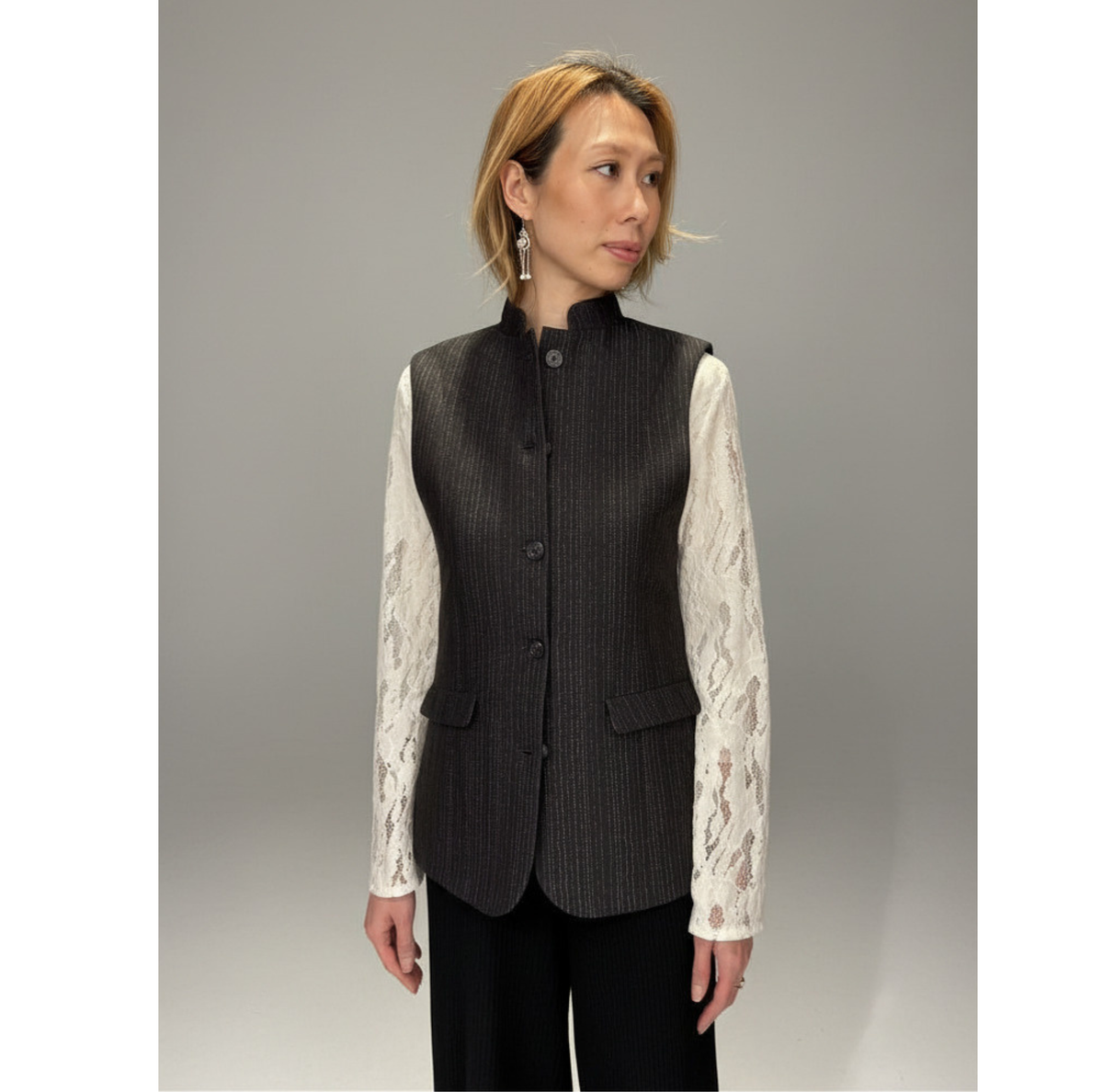 Striped Jacquet Vest