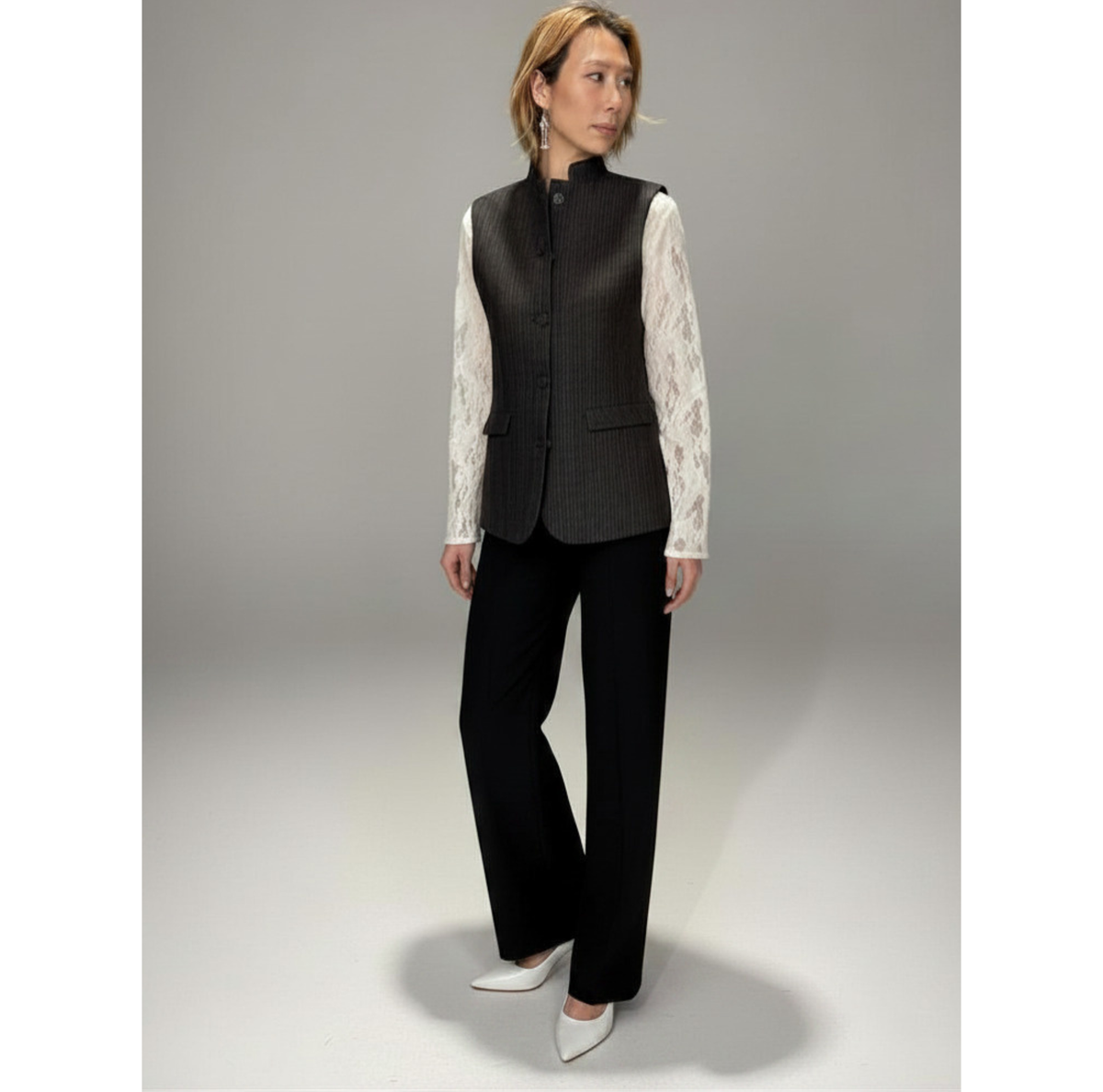 Striped Jacquet Vest