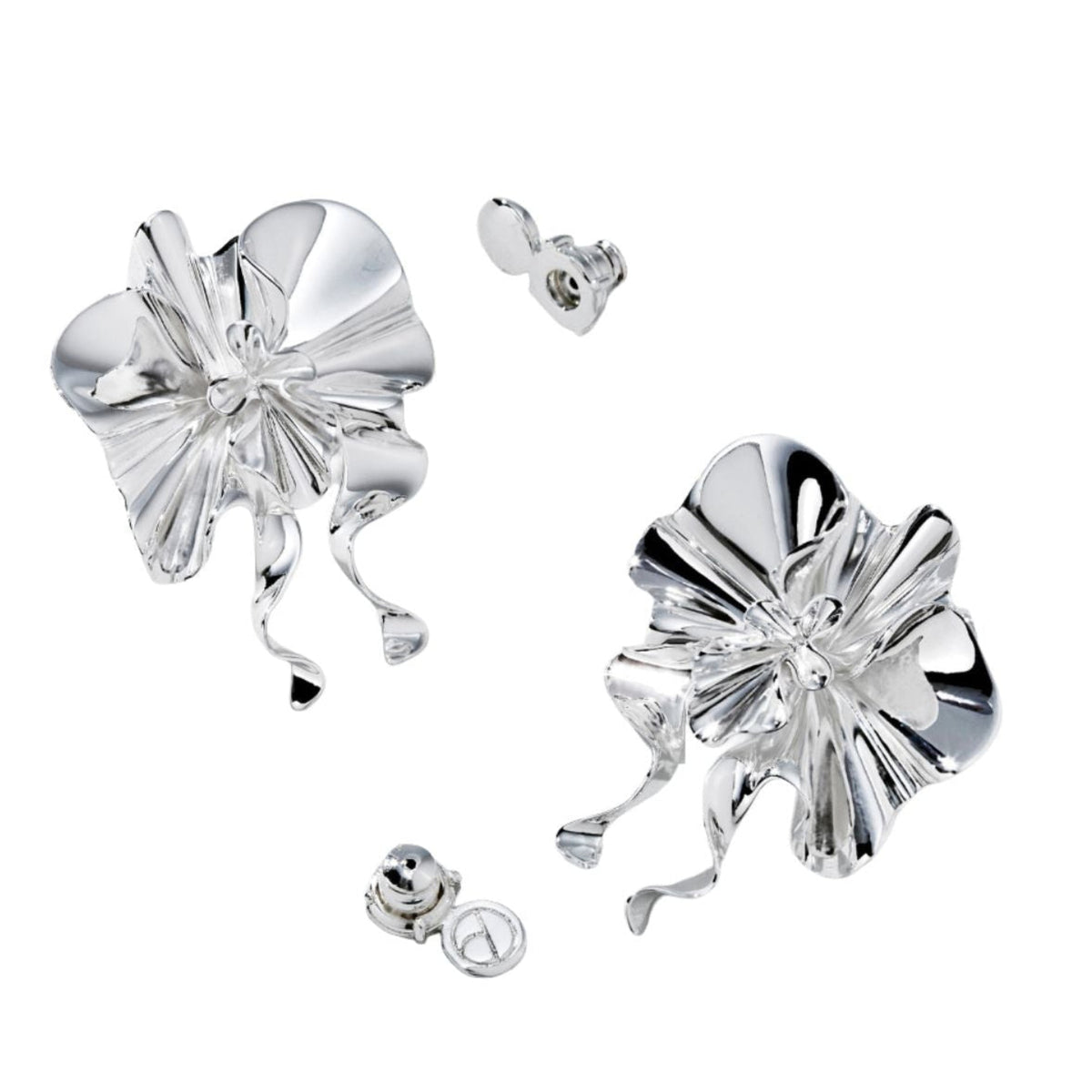 Silver Thatyana Earring - Drop Babado Collection