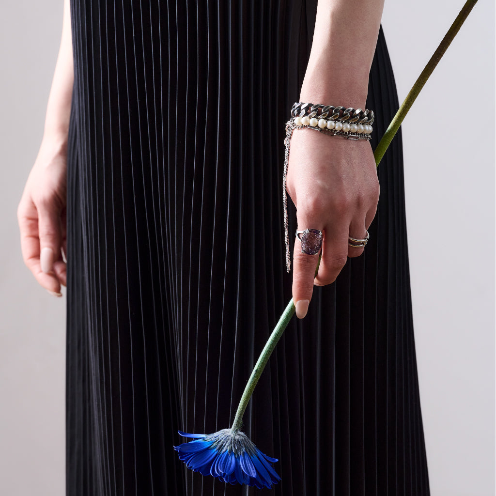 MASANA - Layered Silver Bracelet with Pearls, buy at DOORS NYC