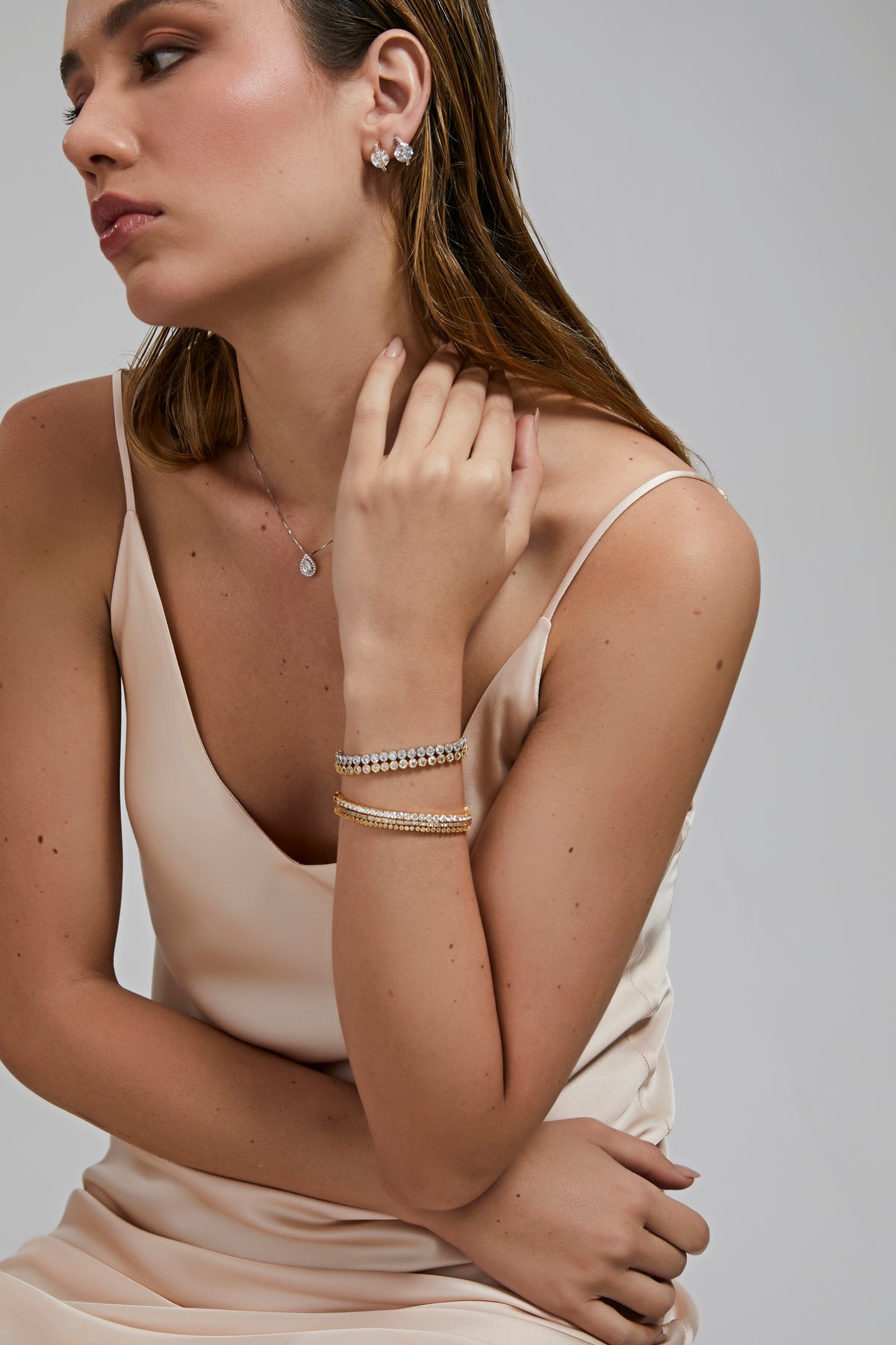 Silver Classic Tennis Bracelet with Zirconia