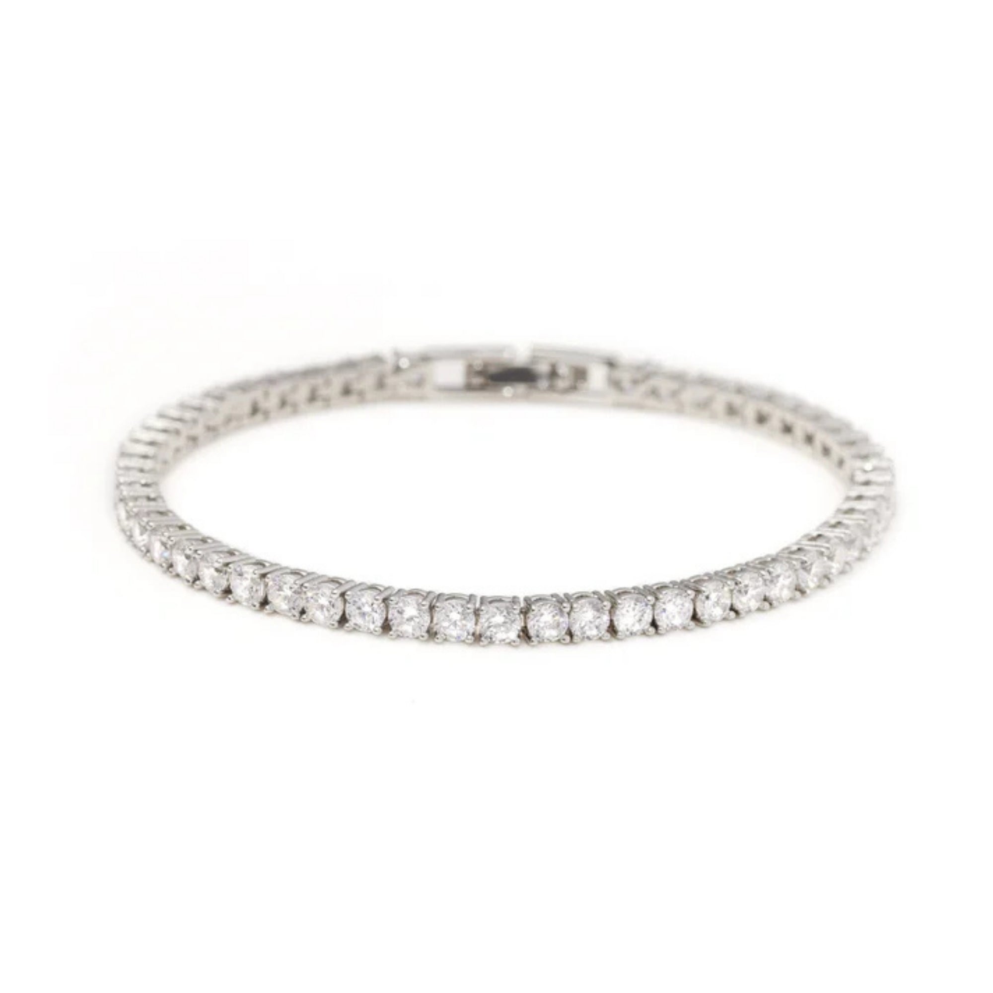 Silver Classic Tennis Bracelet with Zirconia