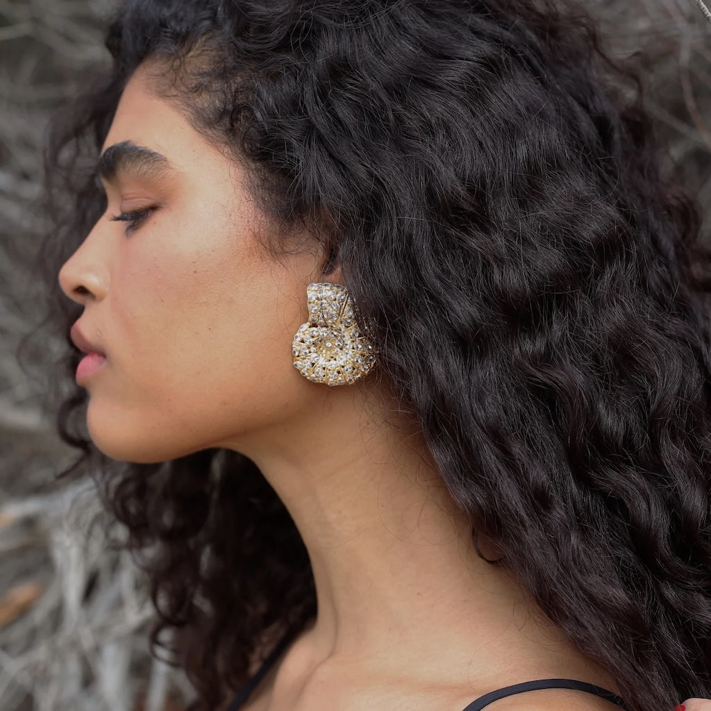 ZEPPLIN THE LABEL - Nautilus Earrings | Gold, buy at DOORS NYC
