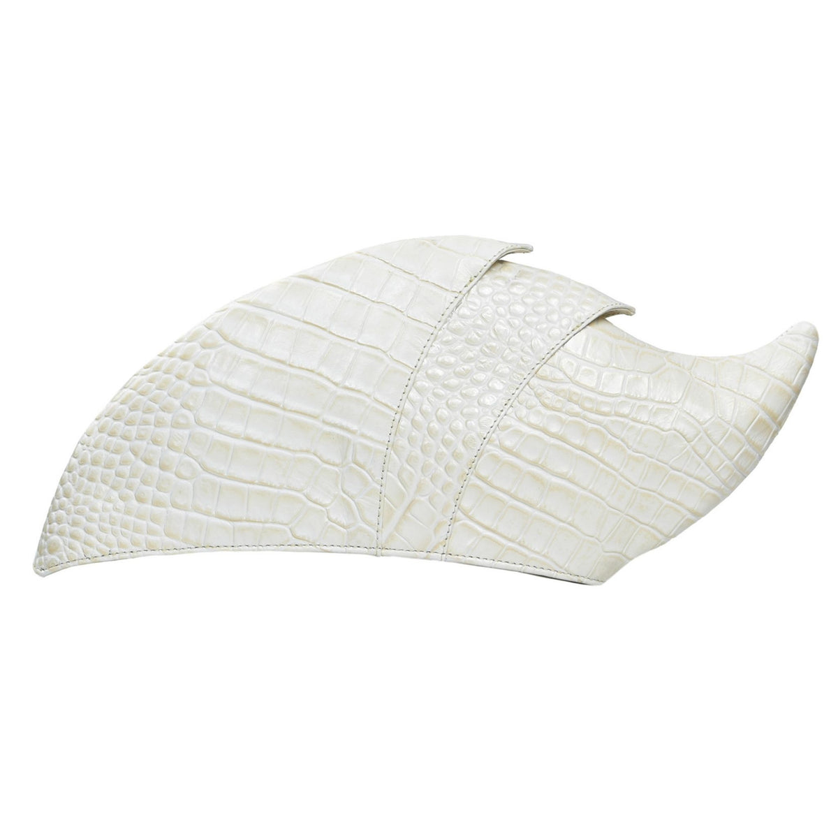 Front view, Armadillo Clutch Oat designed by Made in Neptune