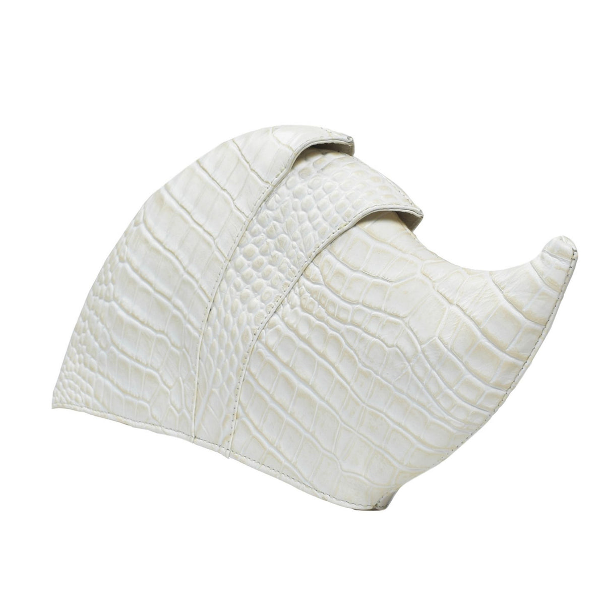 Angled view, Armadillo Clutch Oat designed by Made in Neptune