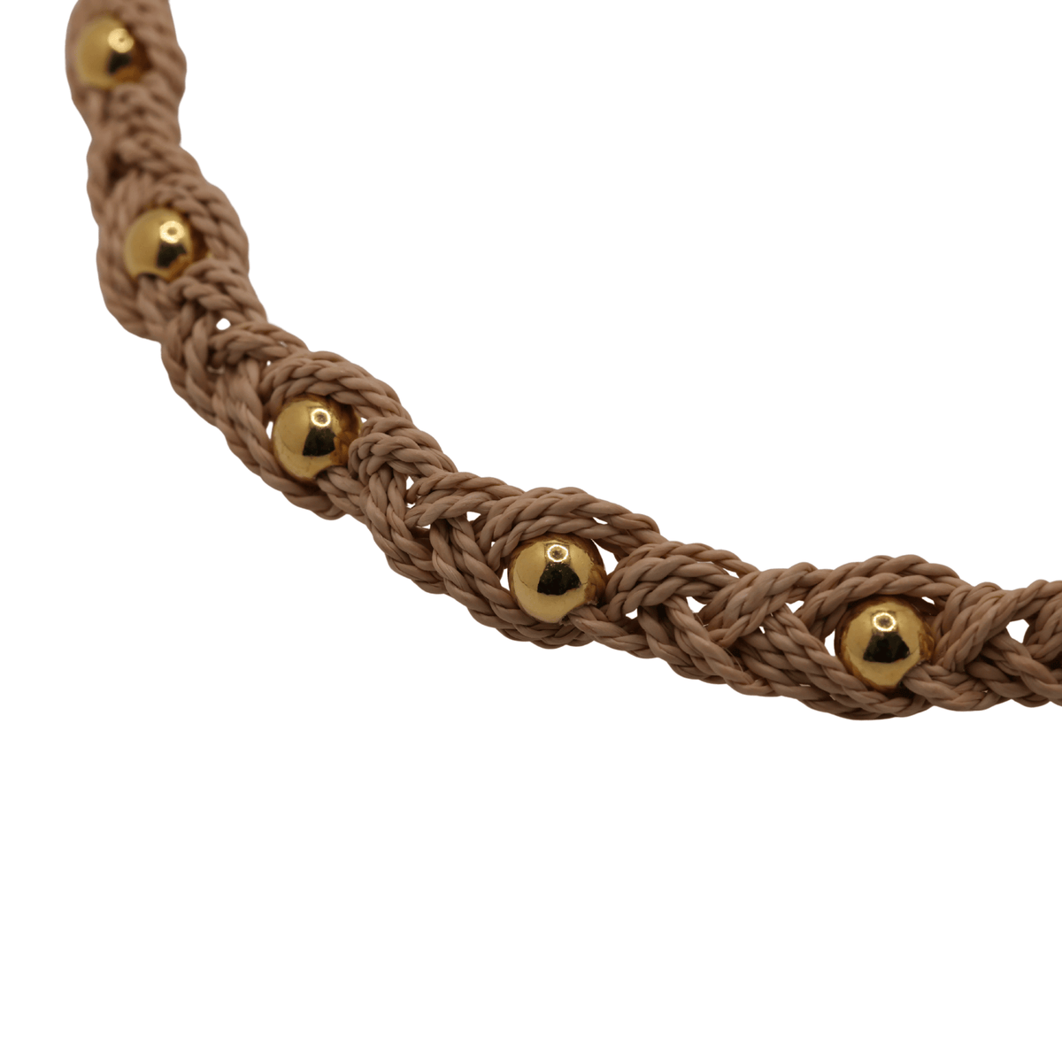 NART braid buriti fiber necklace detail, braided natural fiber women's necklace, buy at DOORS NYC