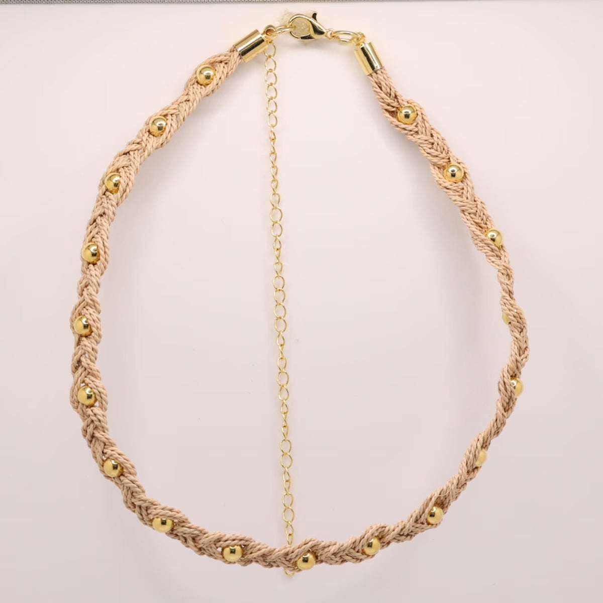 NART braid buriti fiber necklace, braided design, view 5, buy at DOORS NYC