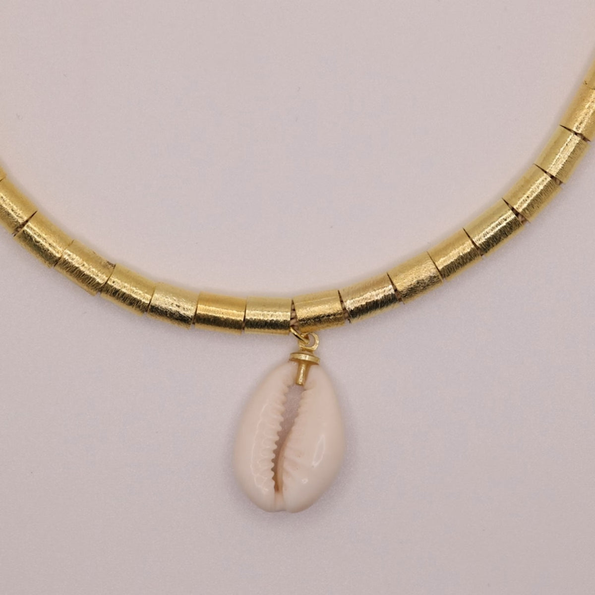 NART buzios buriti necklace, handmade Brazilian women's shell necklace, view 1, buy at DOORS NYC