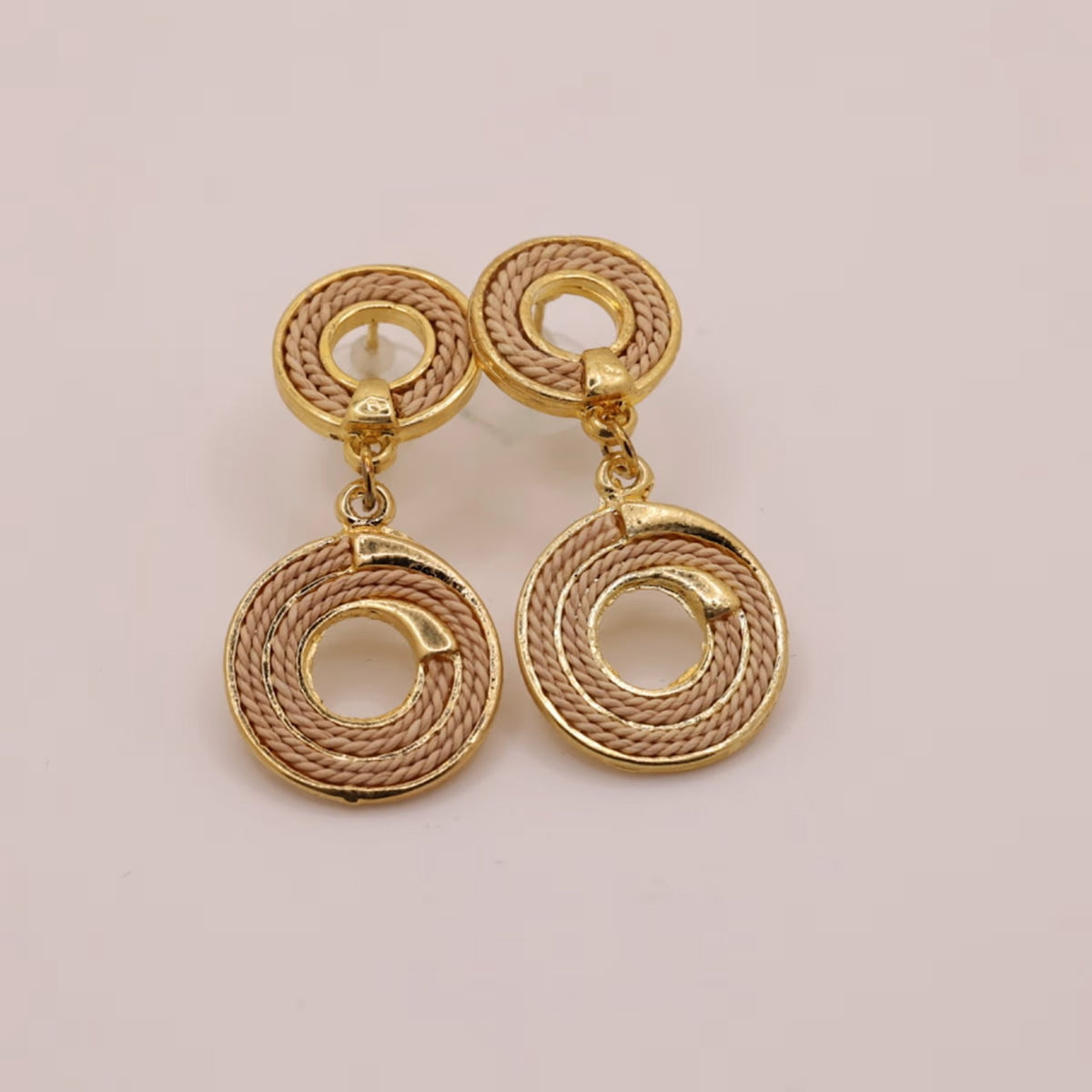 NART double round buriti earrings, handmade Brazilian women's earrings, view 1, buy at DOORS NYC