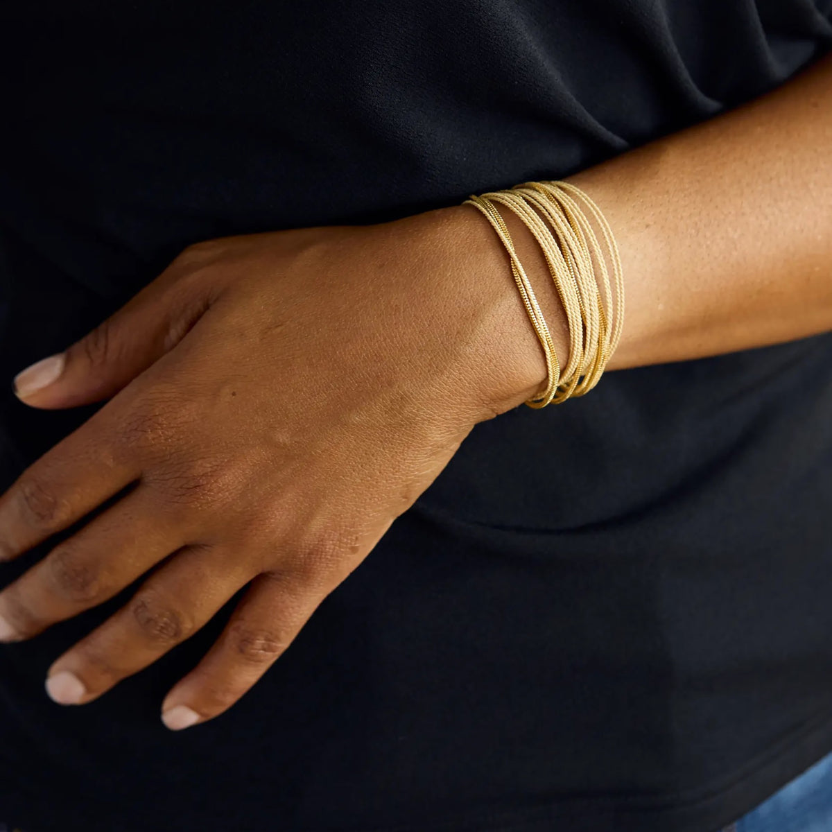 NART full buriti bracelet close-up on model, buy at DOORS NYC