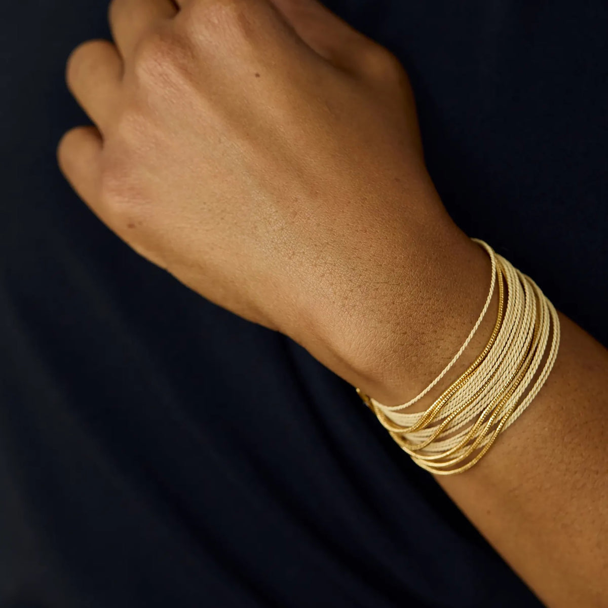 NART full buriti bracelet lifestyle look, Brazilian handmade jewelry, buy at DOORS NYC