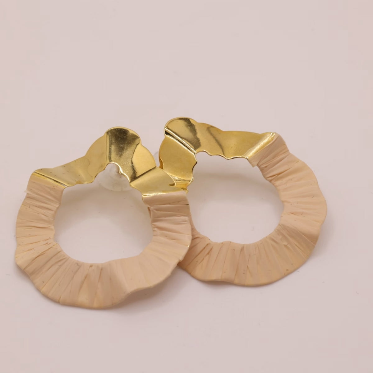NART gout buriti fiber earrings, view 2, buy at DOORS NYC