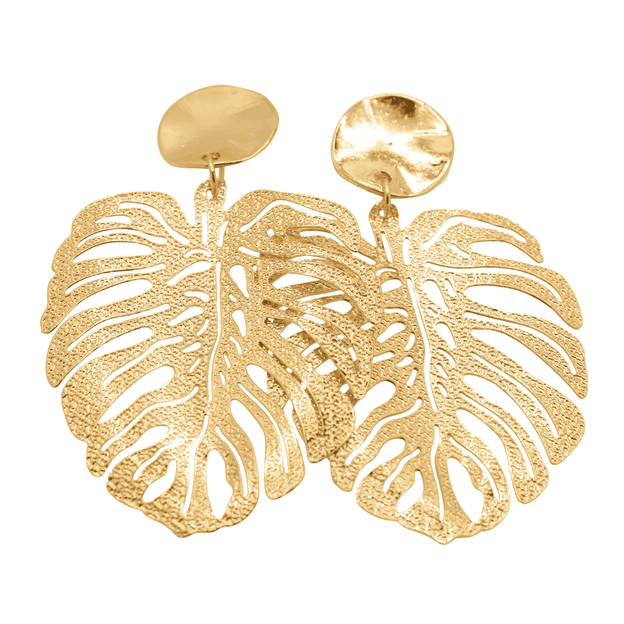 The Metal Monstera Earrings