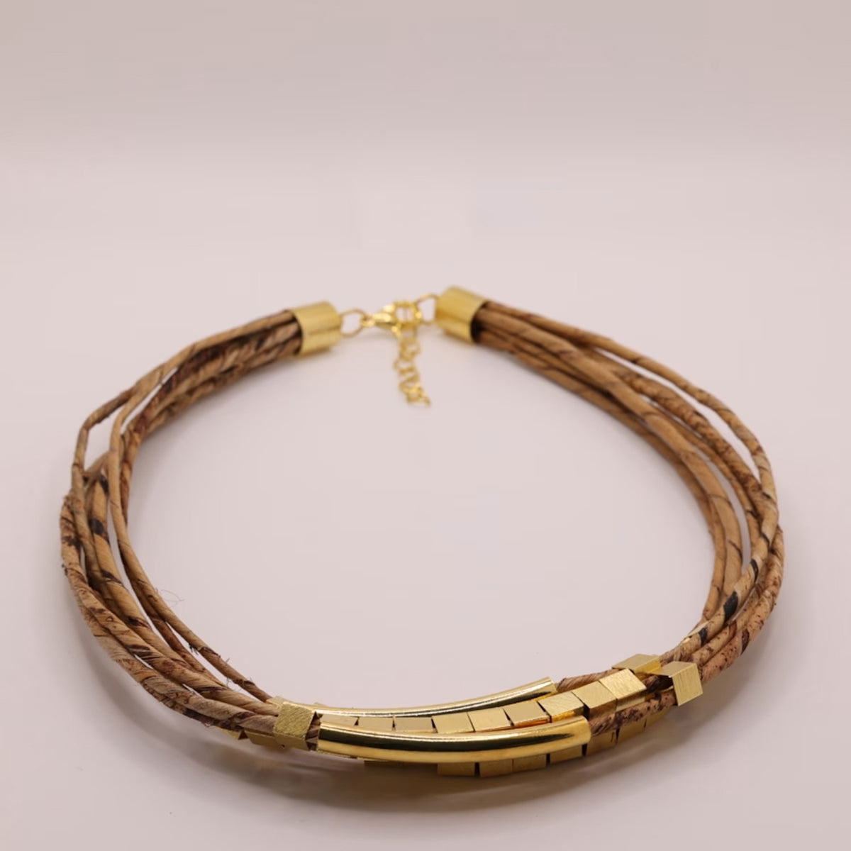NART multiple banana fiber necklace, view 3, buy at DOORS NYC