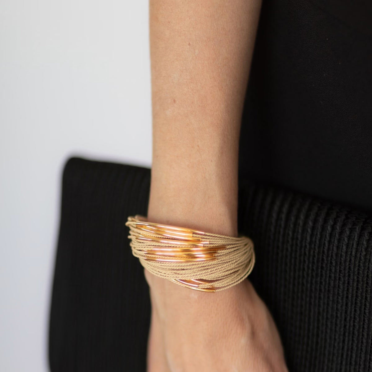 NART multiple buriti bracelet styled look on wrist, buy at DOORS NYC