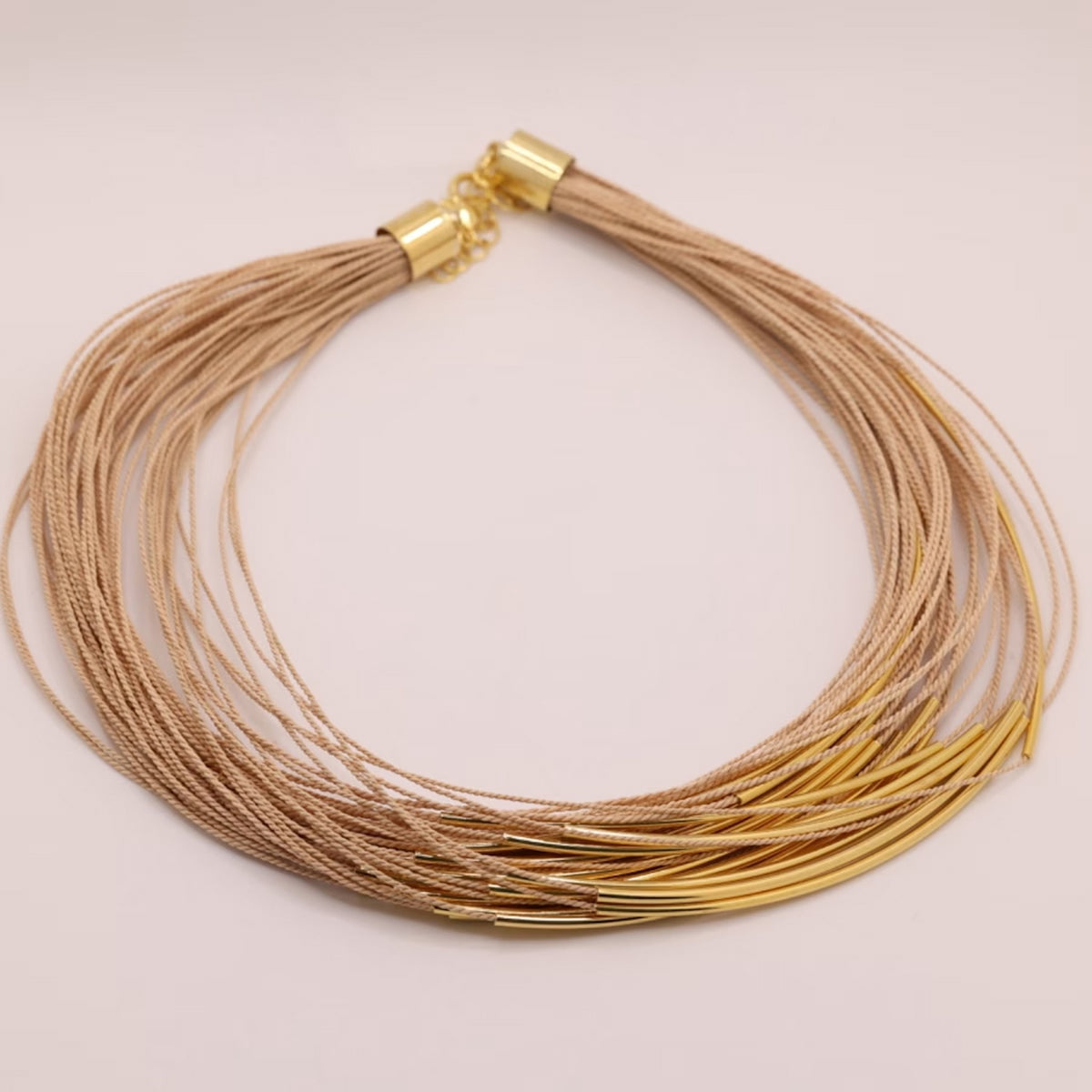 NART multiple buriti necklace, handmade Brazilian women's multi-strand necklace, view 1, buy at DOORS NYC