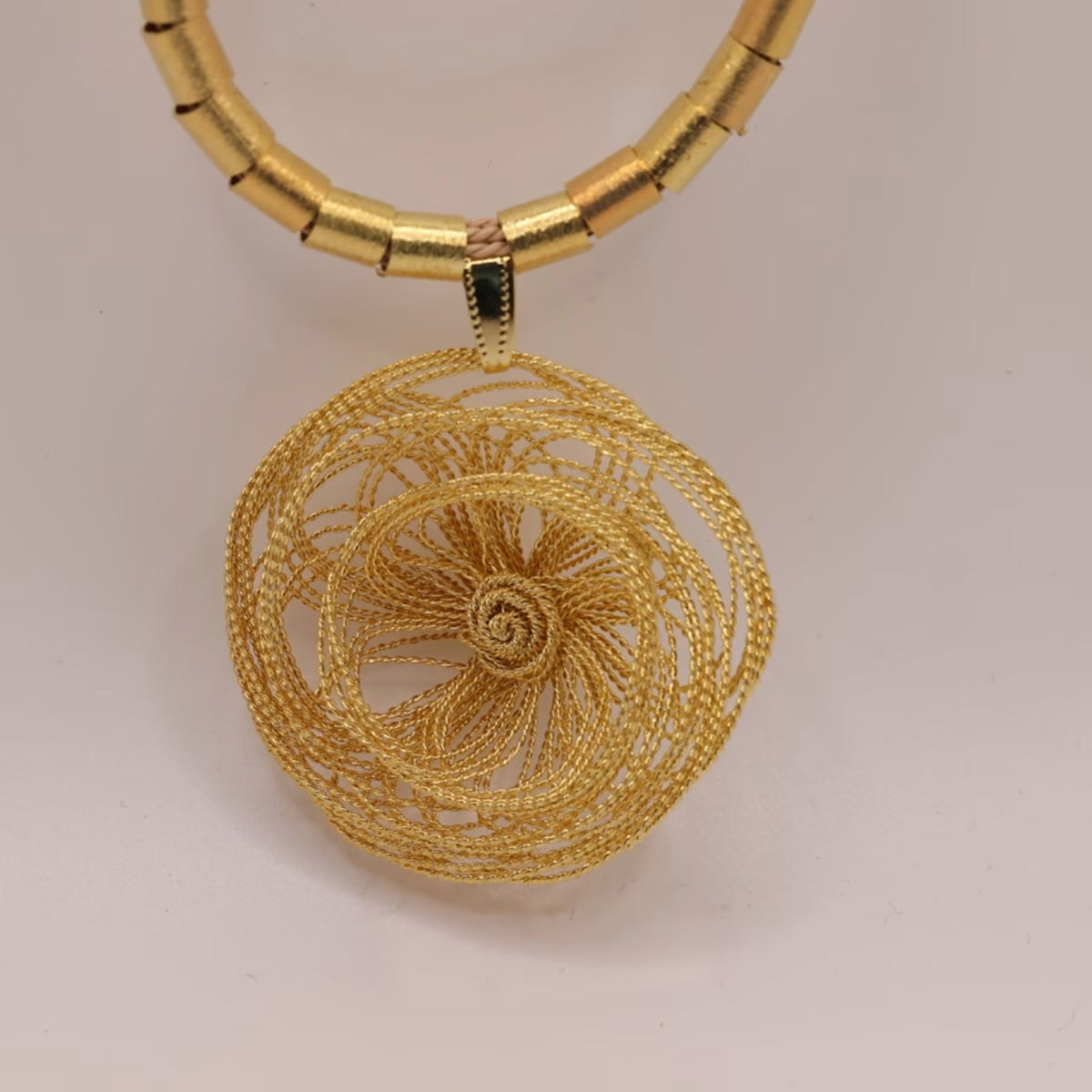 NART rose buriti necklace, handmade Brazilian women's rose necklace, view 1, buy at DOORS NYC