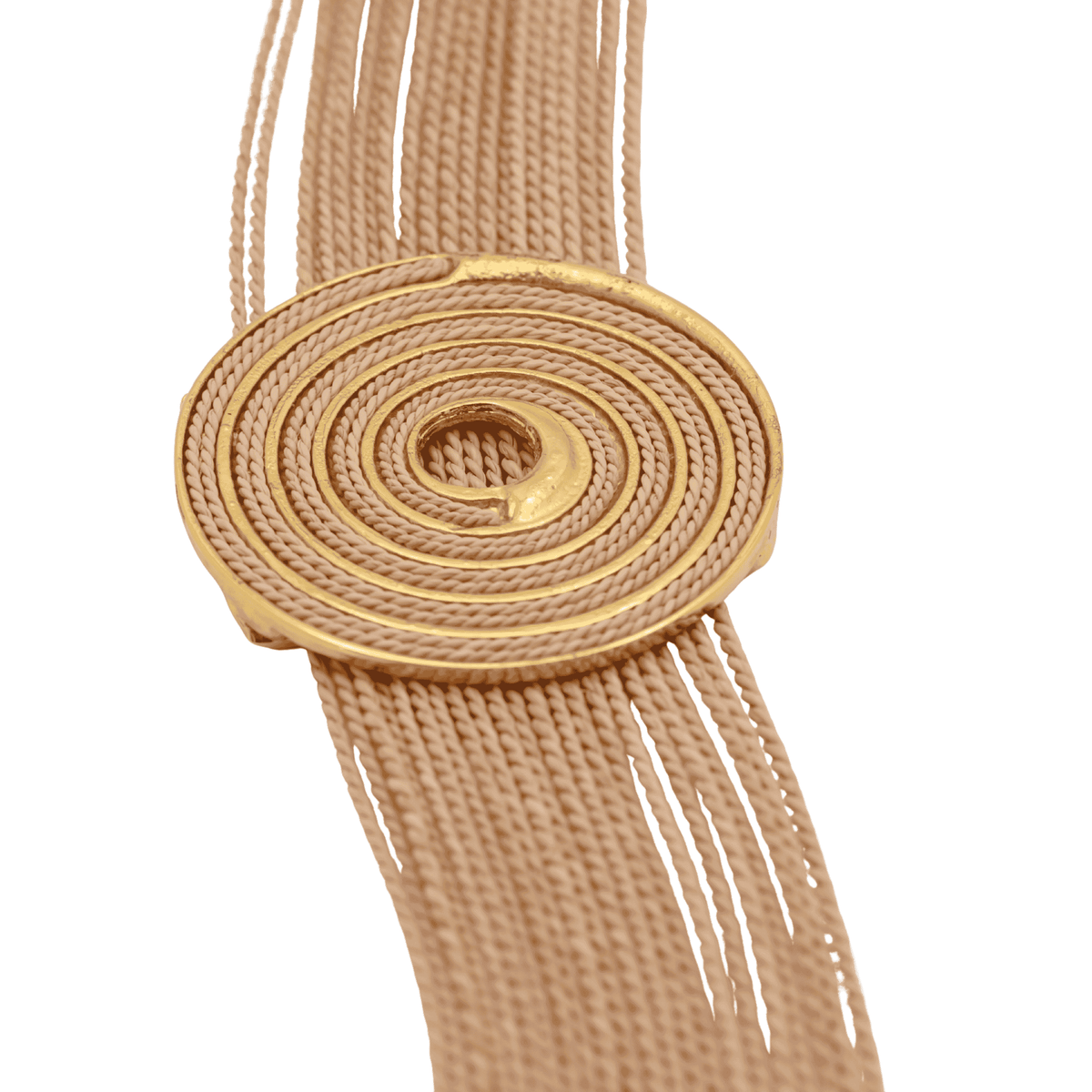 NART spiral buriti fiber bracelet alternate view, natural fiber women's bracelet, buy at DOORS NYC