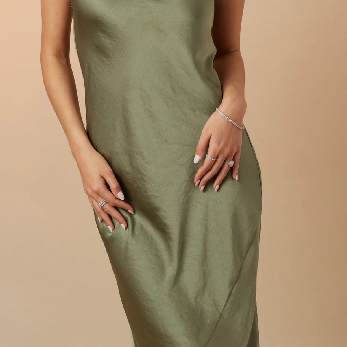 Thin Pavé Eternity Band in Silver