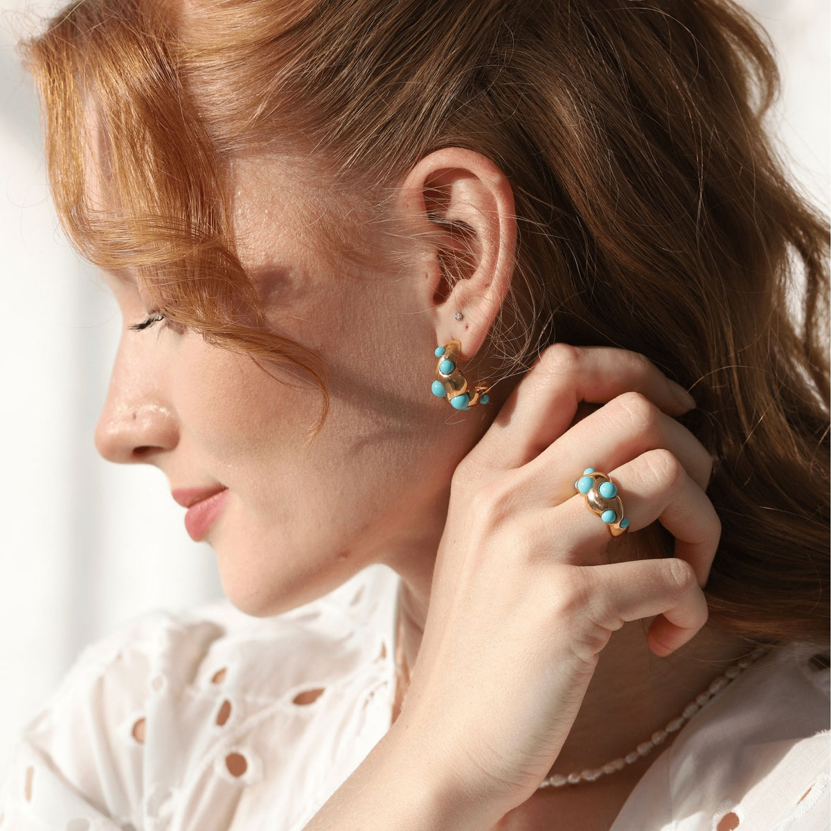 LINYA JEWELRY - Turquoise Ring | Gold, buy at DOORS NYC