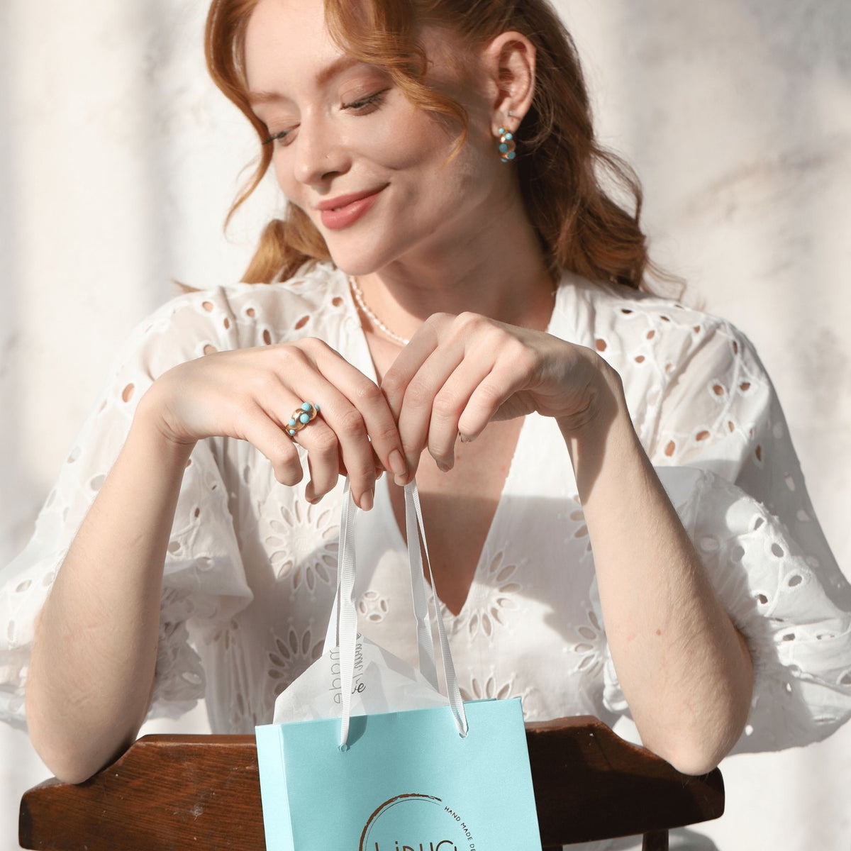 LINYA JEWELRY - Turquoise Ring | Gold, buy at DOORS NYC