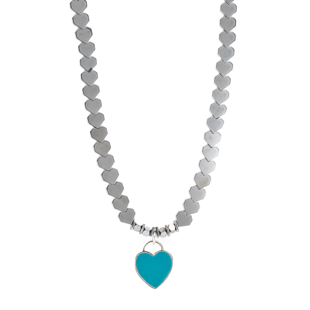 EBRU JEWELRY - Turquoise Heart Necklace, buy at DOORS NYC