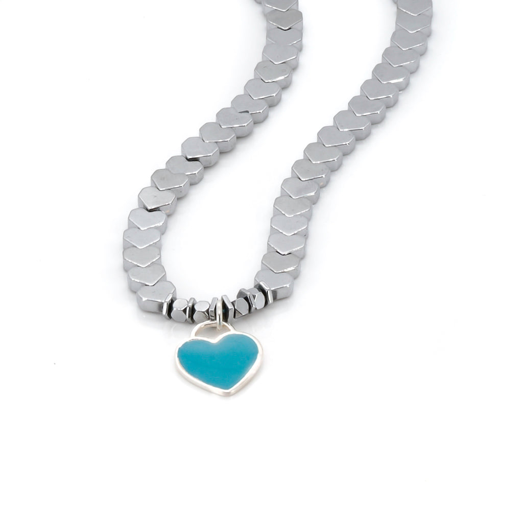 EBRU JEWELRY - Turquoise Heart Necklace, buy at DOORS NYC