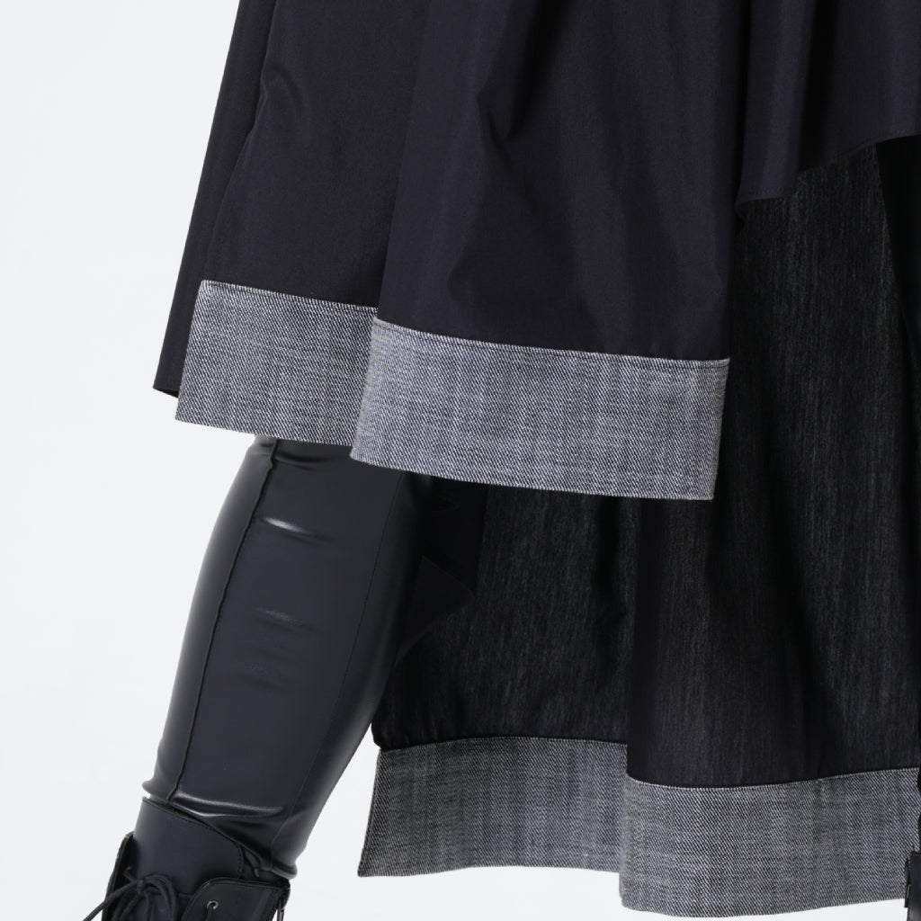 Two-Toned Asymmetrical Denim Tunic Dress