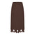 Tympan Straight Midi Skirt | Brown