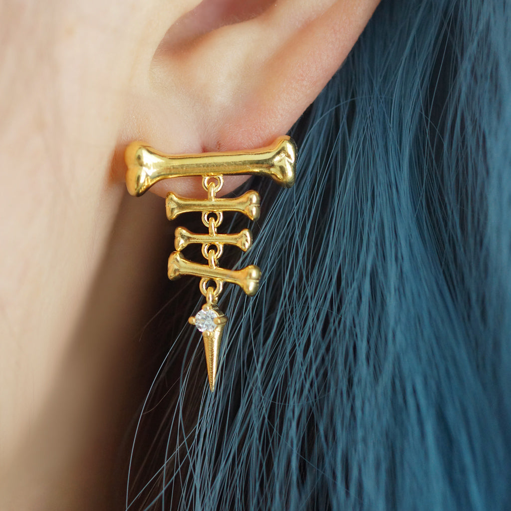 ZHUO - Unturned Earrings Gold, buy at DOORS NYC
