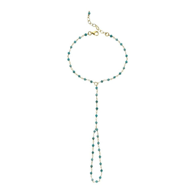 Nomi Turquoise Hand Chain Shahmaran Bracelet