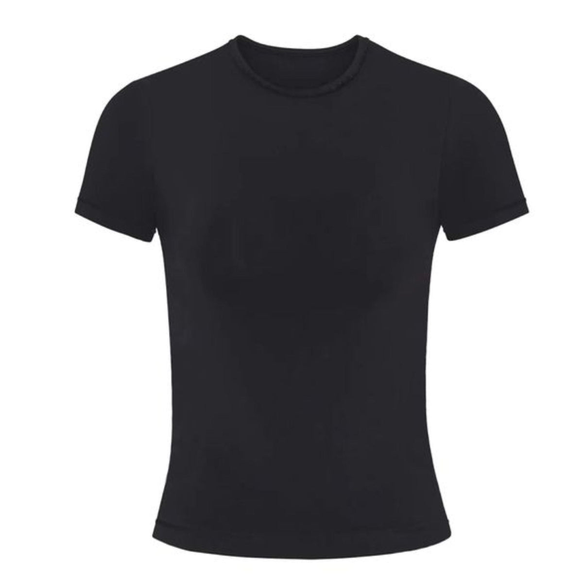 EARTH BODY - Croft Raw Edge Tee | Black, buy at DOORS NYC