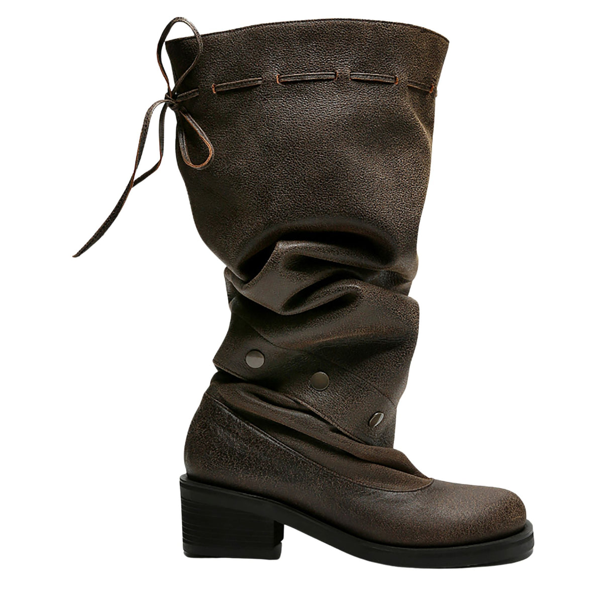 Brown Textured Convertible Multi-
Wear Boots