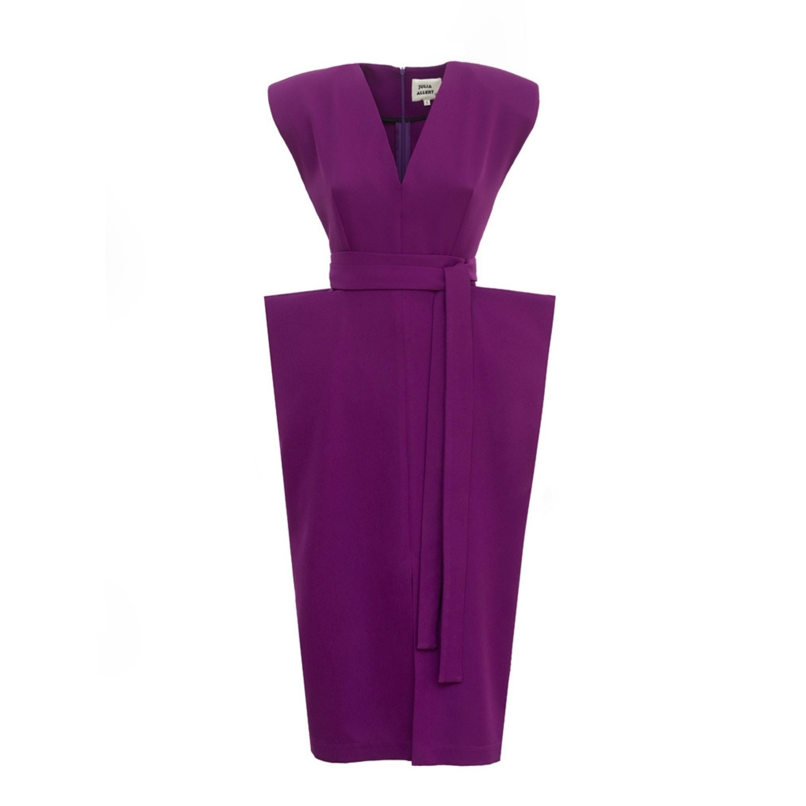 JULIA ALLERT - Midi Dress With Bold Shoulders | Violet, buy at DOORS NYC