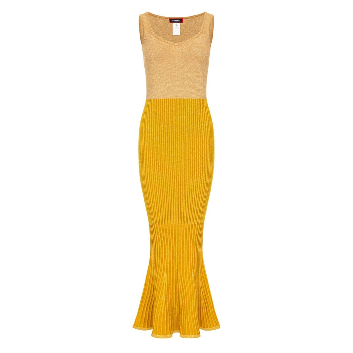 ANDREEVA |Golden Hour Metallic Knit Dress L / Gold ANDREEVA |Golden Hour Metallic Knit Dress L / Gold