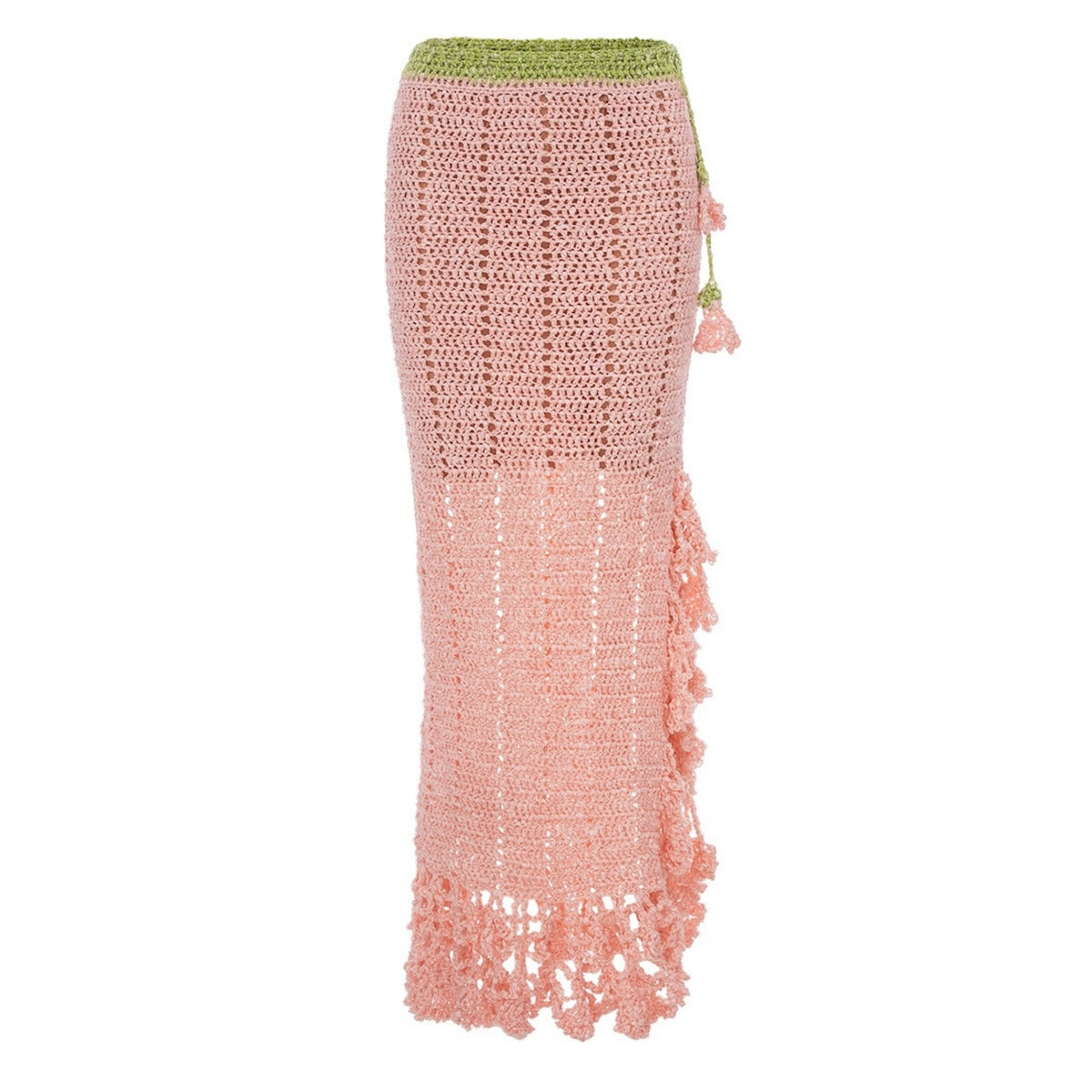 ANDREEVA - Chrysanthemum Handmade Crochet Skirt | Pink