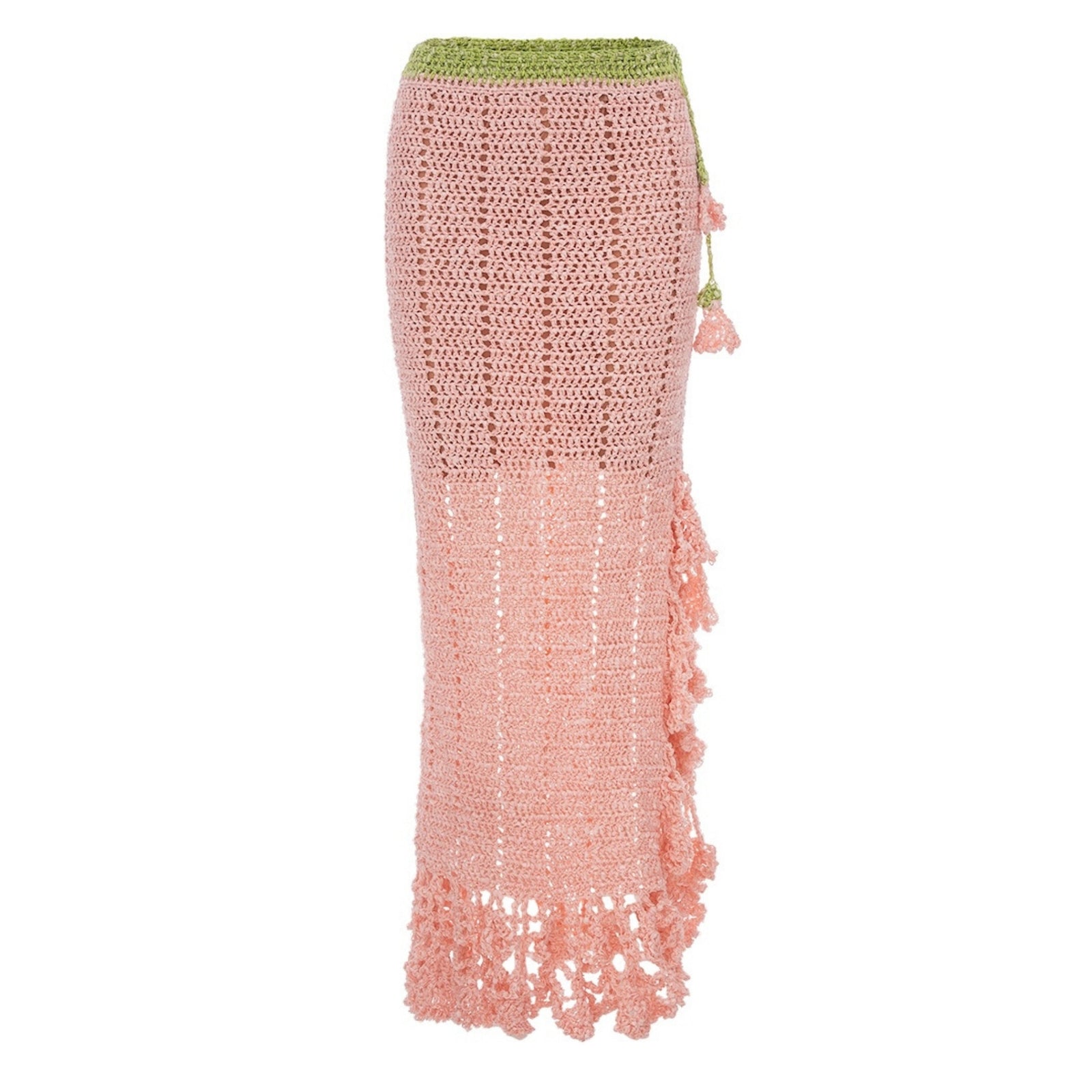 ANDREEVA - Chrysanthemum Handmade Crochet Skirt | Pink
