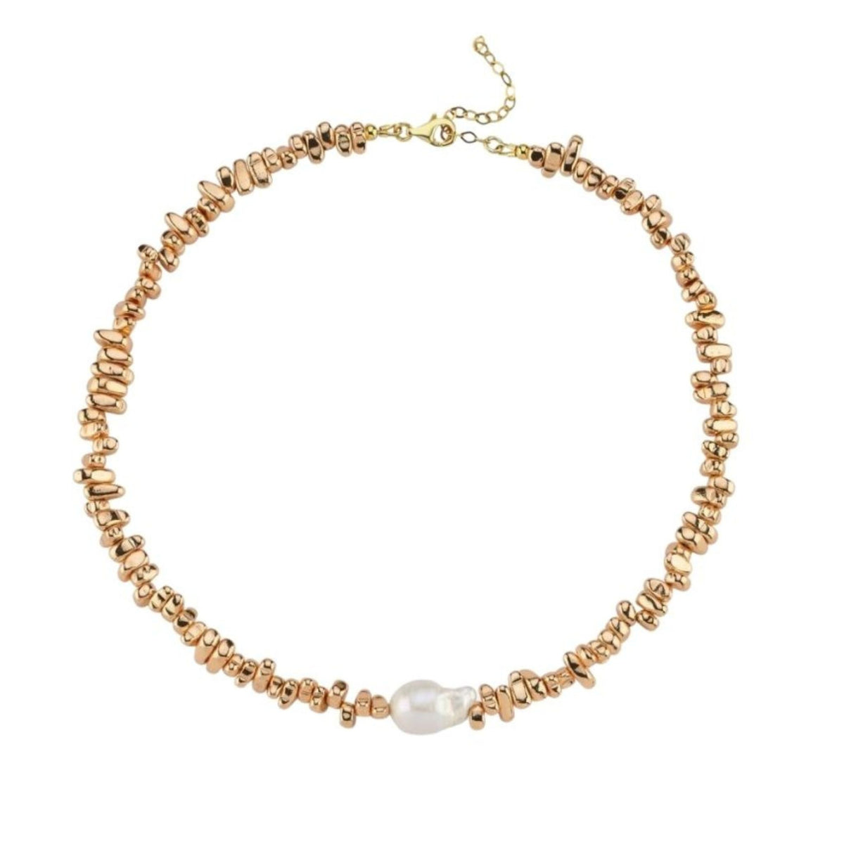LINYA JEWELLERY - Sirius Gold Hematite Necklace with Baroque Pearl, buy at DOORS NYC