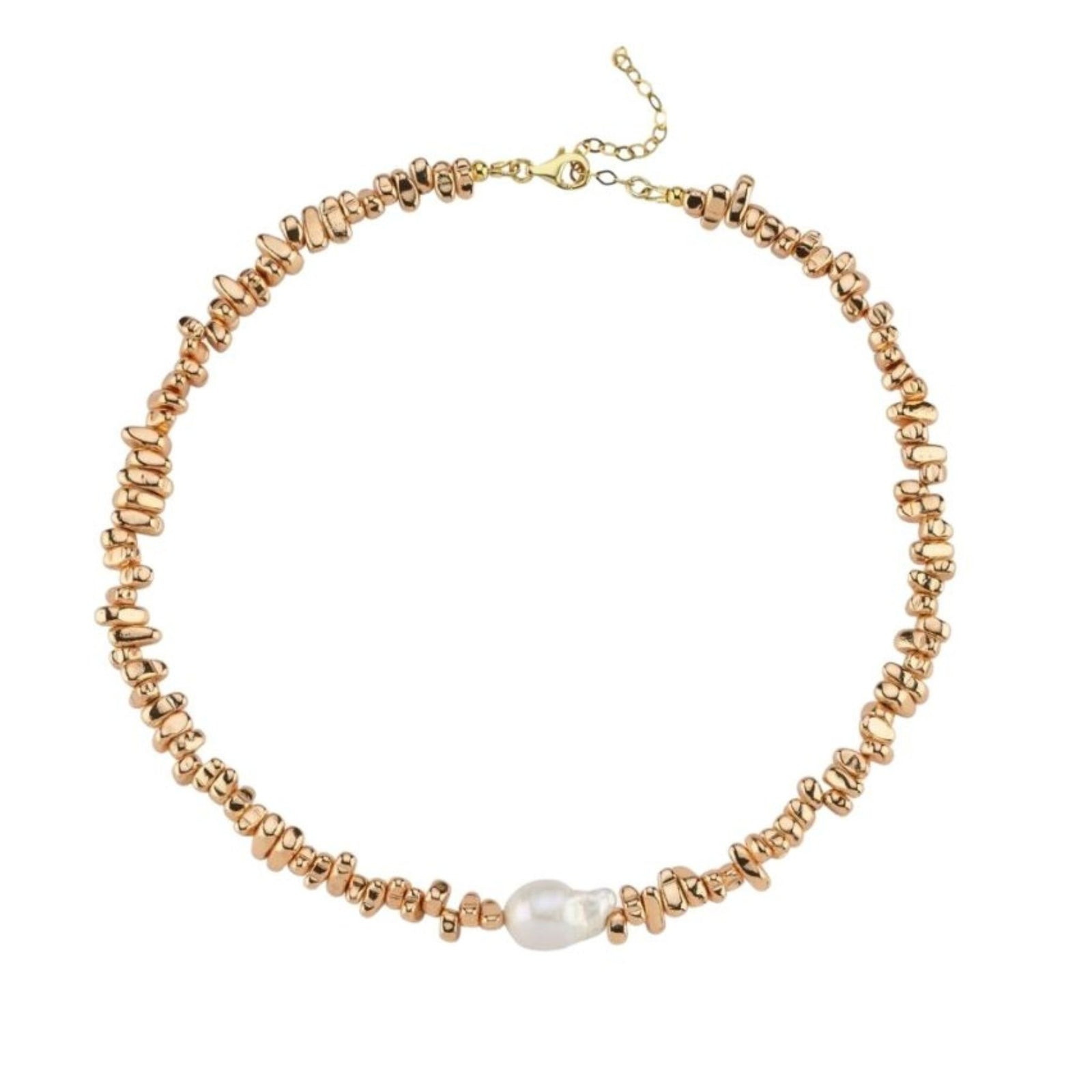 LINYA JEWELLERY - Sirius Gold Hematite Necklace with Baroque Pearl, buy at DOORS NYC